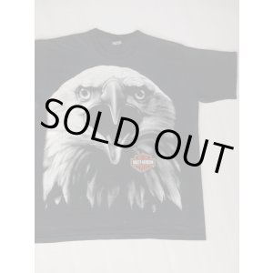 画像: 1993 HARLEY DAVIDSON EAGLE HEAD LARGE PRINT OFFICIAL VTG T-SHIRT BLACK XL 