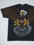 画像1: HARLEY DAVIDSON OFFICIAL VTG OVER EAGLE PRINT T-SHIRT BLACK L