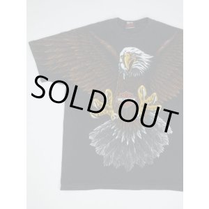 画像: HARLEY DAVIDSON OFFICIAL VTG OVER EAGLE PRINT T-SHIRT BLACK L