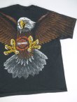 画像8: HARLEY DAVIDSON OFFICIAL VTG OVER EAGLE PRINT T-SHIRT BLACK L