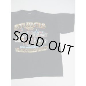 画像: 1990 HARLEY DAVIDSON STURGIS 50TH ANNIVERSARY BLACK HILLS RALLY OFFICIAL VTG T-SHIRT BLACK XL
