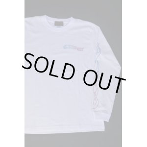 画像: SIXHELMETS CHOPPERS FLAMES LONG SLEEVE T-SHIRT WHITE