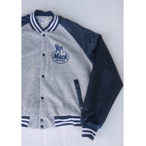 画像: MACK TRUCKS CHALK LINE VTG STADIUM JACKET GRAYxNAVY XL