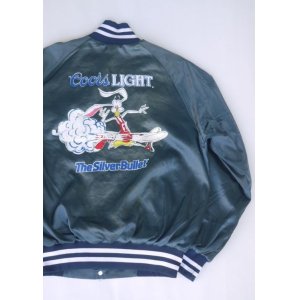 画像: COORS LIGHT THE SILVER BULLET OFFICIAL VTG STADIUM JACKET NAVY L