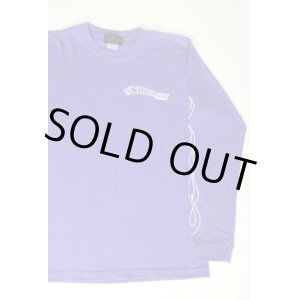 画像: SIXHELMETS CHOPPERS FLAMES LONG SLEEVE T-SHIRT PURPLE