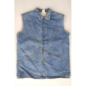 画像: LEE VTG DENIM BOA VEST S BLUE