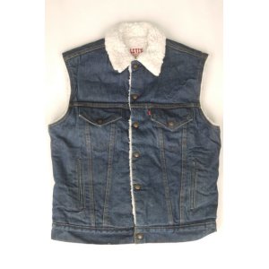 画像: 80's LEVIS DENIM BOA VEST INDIGO M