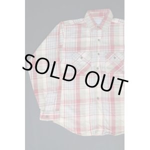 画像: FIVEBROTHER VTG COTTON FLANNEL SHIRT RED×GRAY L MADE IN USA