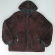 画像2: 70s UNKOWN VTG FAKE FUR HOODED JACKET WINE RED M