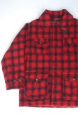 画像1: 50-60s WOOLRICH VTG MACKINAW JACKET RED×BLACK L