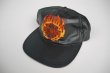 画像1: HARLEY DAVIDSON OFFICIAL VTG BAR＆SHIELD FLAMES LOGO LETHER CAP