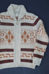 画像: 70s PENDLETON VTG COWICHAN SWEATER BEIGE×ORANGE×BROWN M