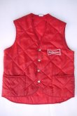 画像1: 70s BUDWEISER UNITOG INNER QUILTING VEST RED M