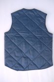 画像5: 70s MOBIL OIL UNITOG INNER QUILTING VEST NAVY M