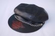 画像1: HARLEY DAVIDSON VTG LEATHER CAPTAIN HAT BLACK