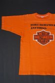 画像2: 70s HARLEY DAVIDSON ”BUILT TO HANDLE ANYTING” VTG CHAMPION PRODUCTS INC T-SHIRT ORANGE L