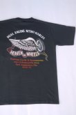 画像1: 80s HEAVEN ON WHEELS "DUAL ENGINE NITRO HARLEY" VTG POCKET T-SHIRT BLACK M