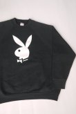 画像1: PLAYBOY RABBIT HEAD VTG SWEATSHIRT BLACK L