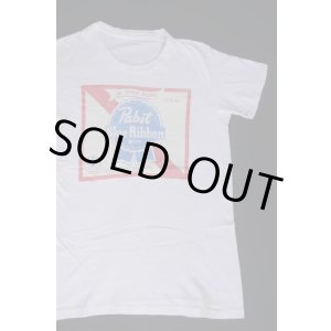 画像: 70s PABST BLUE RIBBON BEER VTG T-SHIRT WHITE SM