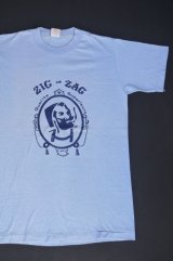 画像: 80s ZIGZAG MAN QUALTE SUPERIEURE VTG T-SHIRT LIGHT BLUE S