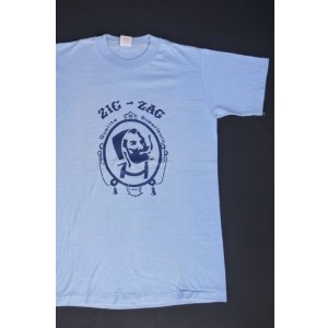 画像: 80s ZIGZAG MAN QUALTE SUPERIEURE VTG T-SHIRT LIGHT BLUE S