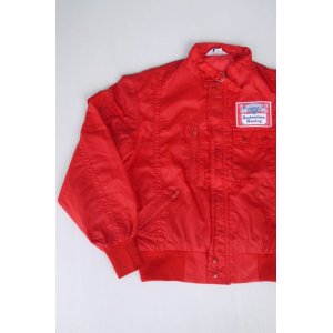 画像: 70s BUDWEISER RACING VTG NYLON JACKET RED M