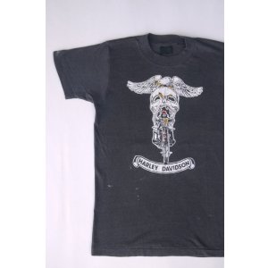 画像: HARLEY DAVIDSON CHOPPER SKULL VTG T-SHIRT BLACK XS