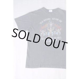 画像: HARLEY DAVIDSON OLD BIKERS NEVER DIE THEY JUST GO TO HELL AND REGOUP VTG T-SHIRT BLACK XL