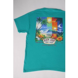画像: RONJON SURF SHOP VTG T-SHIRT TURQUOISE BLUE L
