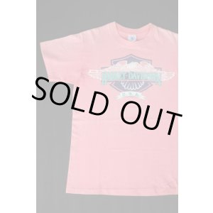 画像: 1991 HARLEY DAVIDSON EAGLE LOGO VTG T-SHIRT PINK M