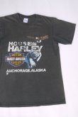 画像2: 80s HARLEY DAVIDSON HOUSE OF HARLEY ANCHORAGE,ALASKA VTG T-SHIRT FADED BLACK S