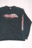 画像2: HARLEY DAVIDSON EAGLE FLAMES LONG SLEEVE T-SHIRT BLACK L