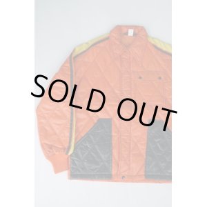 画像: 80s SWINGSTER VTG PUFFY RACING JACKET ORANGE×BLACK×YELLOW M