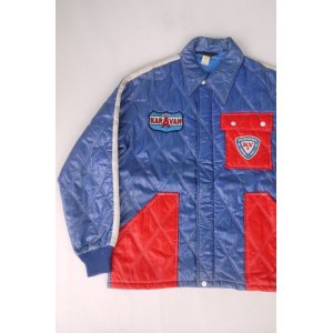 画像: 80s R.V.I KARAVAN VTG PUFFY RACING JACKET BLUE×RED×WHITE L