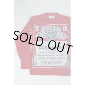 画像: BUDWEISER OFFICIAL VTG KNIT WEAR SWEATER RED M