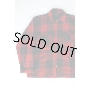 画像: 50s KING KOLE VTG WOOL ZIP UP JACKET RED×BLACK ML