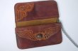 画像5: HARLEY DAVIDSON BAR&SHIELD WING VTG LEATHER LONG WALLET WITH CHAIN BROWN