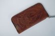 画像7: HARLEY DAVIDSON BAR&SHIELD WING VTG LEATHER LONG WALLET WITH CHAIN BROWN