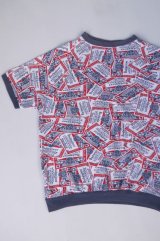 画像: BUDWEISER PATTERNED ALL OVER VTG HALF SLEEVE SWEATSHIRT S 