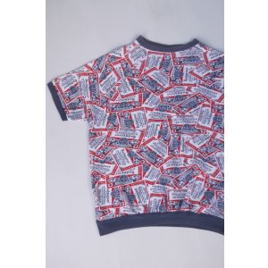 画像: BUDWEISER PATTERNED ALL OVER VTG HALF SLEEVE SWEATSHIRT S 