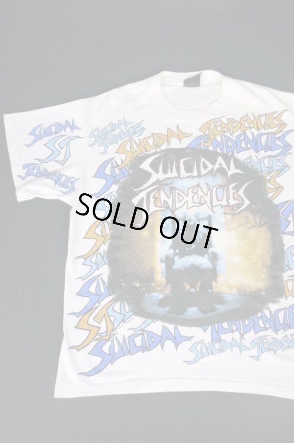 画像1: 90s SUICIDAL TENDENCIES OVER PRINT T-SHIRT WHITE XL