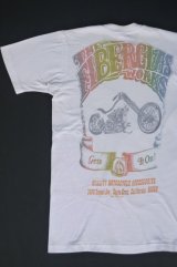 画像: 70s THE FIBERGLAS WORKS KNUCKLE HEAD CHOPPER VTG T-SHIRT WHITE M