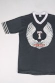 画像1: 70s HARLEY DAVIDSON NO1 LOGO BAR&SHIELD WING VTG V NECK T-SHIRT BLACK L