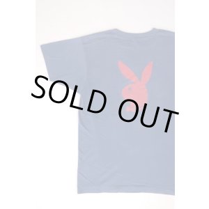 画像: 80s PLAYBOY "WAVETISM" VTG T-SHIRT NAVY×RED L