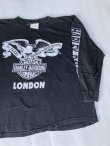 画像2: 80s HARLEY DAVIDSON LONDON VTG LONG SLEEVE T-SHIRT FADED BLACK XL