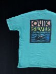 画像1: 80s QUIK SILVER VTG T-SHIRT TURQUOISE BLUE L