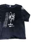 画像1: 70s ARTEX BODY CHICAGO SNOOPY VTG FOOTBALL T-SHIRT  BLACK XL