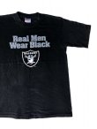 画像1: 90s RAIDERS OFFICIAL REAL MEN WEAR BLACK VTG T-SHIRT BLACK L