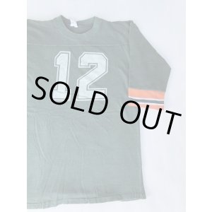 画像: UNKNOWN VTG FOOTBALL  T-SHIRT  GREEN×ORANGE L