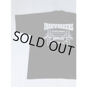 画像: 90s IRON WORKERS VTG POCKET T-SHIRT  BLACK XXL